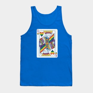 Funny Queer King Playing Card // LGBT Gay Pride Rainbow Parody Tank Top